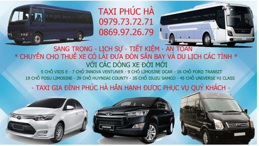 Taxi nội bài Phúc Hà: Taxi Nội Bài giá rẻ trọn gói từ 140.000đ